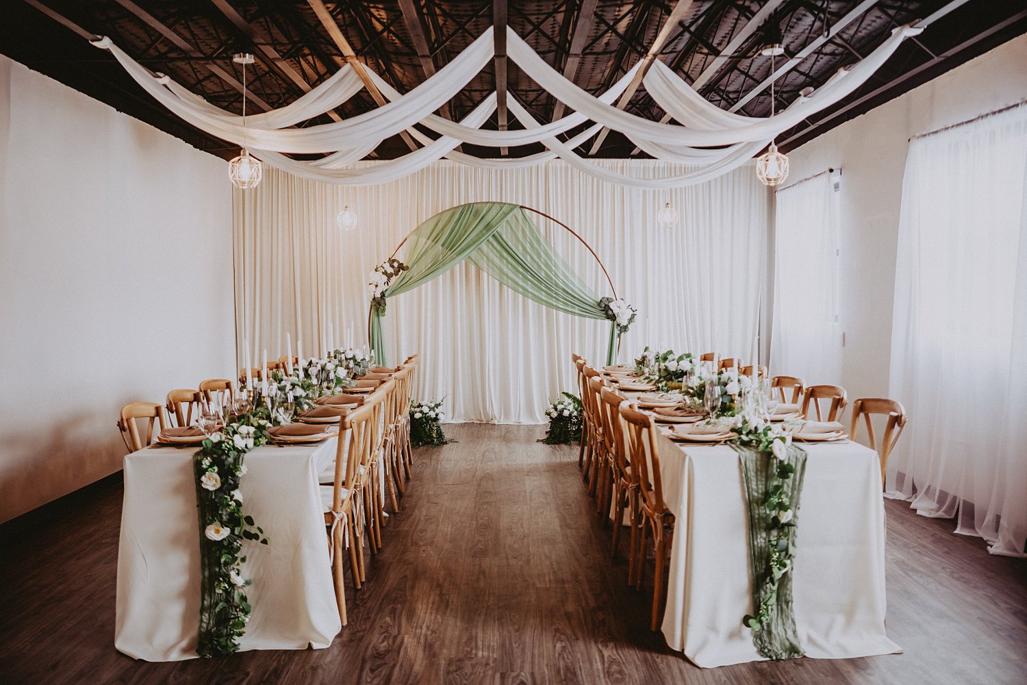 The Ember Room wedding setup
